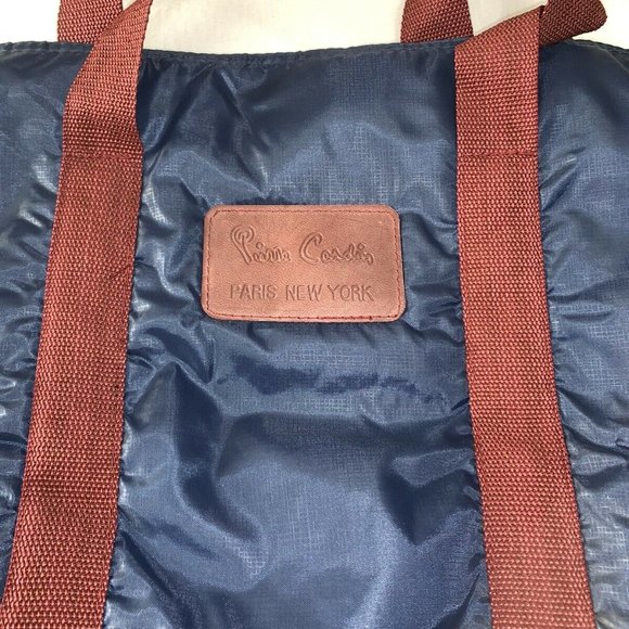 Pierre Cardin Vintage 1980s Travel Bag Navy Blue R - Picture 3 of 8
